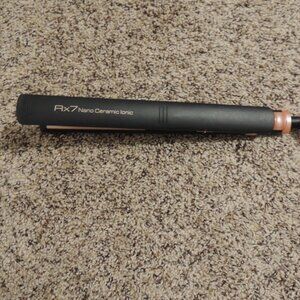 RX7 Nano Ceramic Ionic Flat Iron Hair Straightener Rose Gold Plates